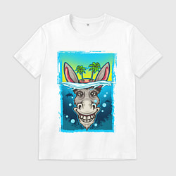 Мужская футболка Осёл под водой