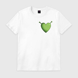 Футболка хлопковая мужская Шрек Love, цвет: белый