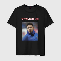 Футболка хлопковая мужская Неймар Neymar, цвет: черный