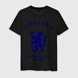 Футболка хлопковая мужская Chelsea Est. 1905, цвет: черный