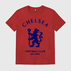 Футболка хлопковая мужская Chelsea Est. 1905, цвет: красный