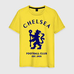 Футболка хлопковая мужская Chelsea Est. 1905, цвет: желтый