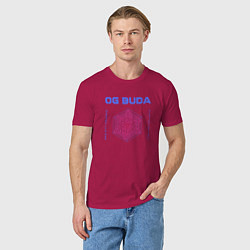Футболка хлопковая мужская OG BUDA ОПГ СИТИ FREERIO SEXY DRILL, цвет: маджента — фото 2