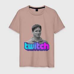 Футболка хлопковая мужская Kappa, цвет: пыльно-розовый