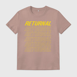 Футболка хлопковая мужская Returnal logo, цвет: пыльно-розовый