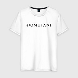 Футболка хлопковая мужская BIOMUTANT BLACK LOGO БИОМУТАНТ ЧЕРНОЕ ЛОГО Z, цвет: белый