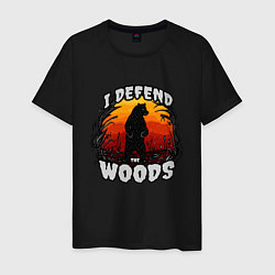 Мужская футболка Медведь I defend the woods