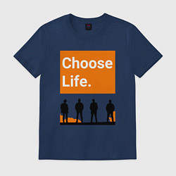 Футболка хлопковая мужская Choose Life, цвет: тёмно-синий