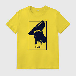 Футболка хлопковая мужская Love Death And Robots Доброй охоты, цвет: желтый