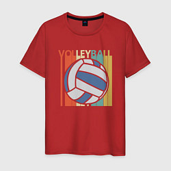 Футболка хлопковая мужская True Volleyball, цвет: красный
