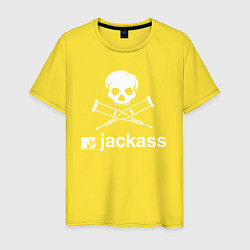 Футболка хлопковая мужская Jackass, цвет: желтый