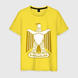 Футболка хлопковая мужская Египет Египетский герб, цвет: желтый