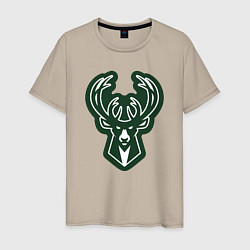 Футболка хлопковая мужская Bucks, цвет: миндальный