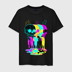 Мужская футболка 4 ЧЕРЕПА SKULLS NEON