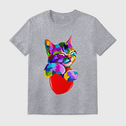 Мужская футболка РАДУЖНЫЙ КОТИК RAINBOW KITTY