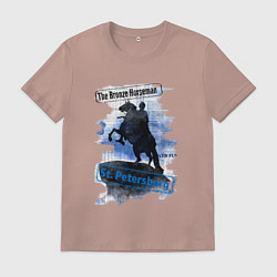 Футболка хлопковая мужская The Bronze Horseman, цвет: пыльно-розовый