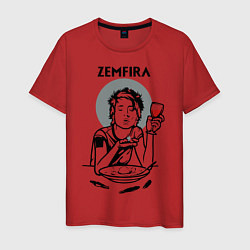 Футболка хлопковая мужская ZEMFIRA Земфира, цвет: красный