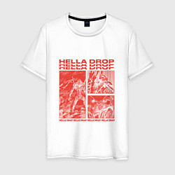 Футболка хлопковая мужская HELLA DROP EVA RED, цвет: белый