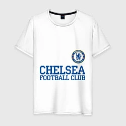 Футболка хлопковая мужская Chelsea FC: Blue, цвет: белый