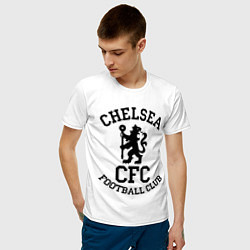 Футболка хлопковая мужская Chelsea CFC цвета белый — фото 2