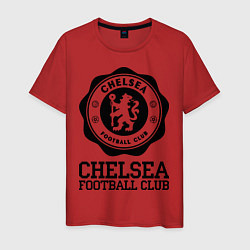 Футболка хлопковая мужская Chelsea FC: Emblem, цвет: красный