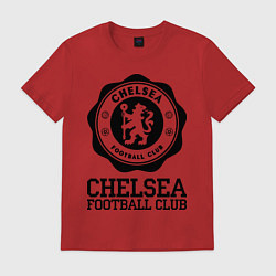 Футболка хлопковая мужская Chelsea FC: Emblem, цвет: красный