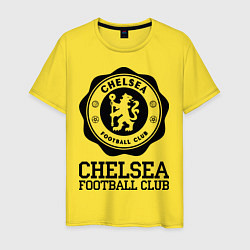 Футболка хлопковая мужская Chelsea FC: Emblem, цвет: желтый