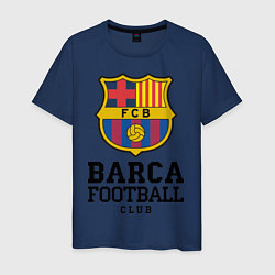 Футболка хлопковая мужская Barcelona Football Club, цвет: тёмно-синий