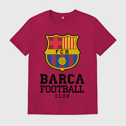 Футболка хлопковая мужская Barcelona Football Club, цвет: маджента
