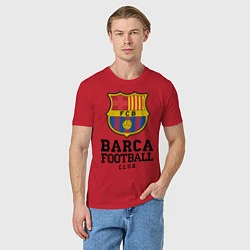Футболка хлопковая мужская Barcelona Football Club, цвет: красный — фото 2