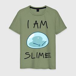 Футболка хлопковая мужская I AM SLIME, цвет: авокадо
