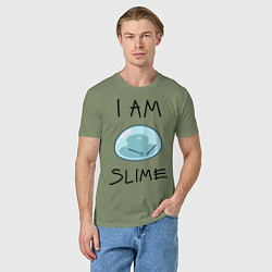 Футболка хлопковая мужская I AM SLIME, цвет: авокадо — фото 2