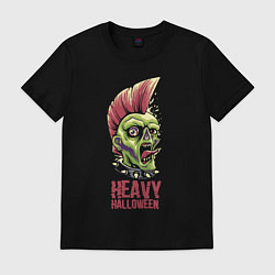 Футболка хлопковая мужская Heavy Halloween, цвет: черный