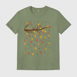 Мужская футболка Листья