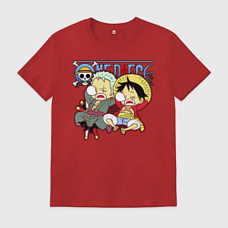 Мужская футболка Малыши Зоро и Луффи One Piece