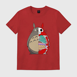 Футболка хлопковая мужская Totoro Inside, цвет: красный
