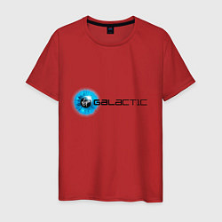 Футболка хлопковая мужская Virgin Galactic logo, цвет: красный