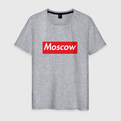Футболка хлопковая мужская Moscow, цвет: меланж