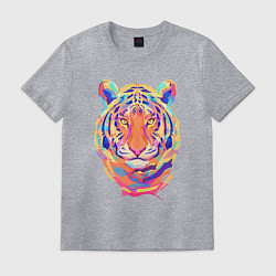 Футболка хлопковая мужская Color Tiger, цвет: меланж