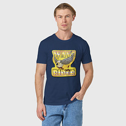 Футболка хлопковая мужская Fools Gold Wave, цвет: тёмно-синий — фото 2