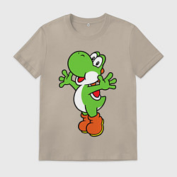 Футболка хлопковая мужская Yoshi, цвет: миндальный