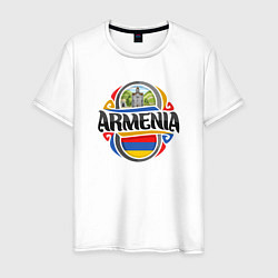 Футболка хлопковая мужская Великая Армения, цвет: белый