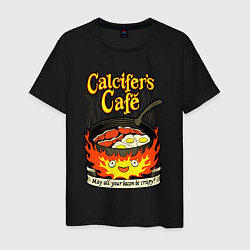 Футболка хлопковая мужская Calcifer cook, цвет: черный