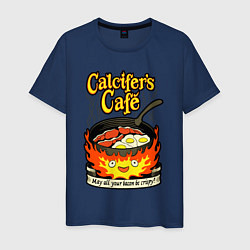 Футболка хлопковая мужская Calcifer cook, цвет: тёмно-синий