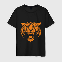 Футболка хлопковая мужская Orange - Tiger, цвет: черный
