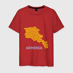 Футболка хлопковая мужская Golden Armenia, цвет: красный