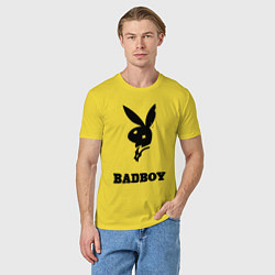 Футболка хлопковая мужская BAD BOY PLAYBOY, цвет: желтый — фото 2