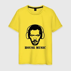 Футболка хлопковая мужская Dr House music, цвет: желтый