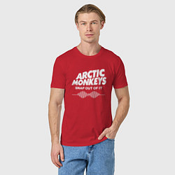 Футболка хлопковая мужская Arctic Monkeys, группа, цвет: красный — фото 2