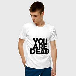 Футболка хлопковая мужская DayZ: You are Dead, цвет: белый — фото 2